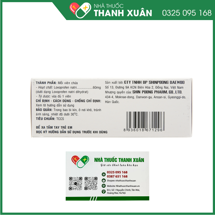 Loxfen 60mg giảm đau, kháng viêm xương khớp (10 vỉ x 10 viên)